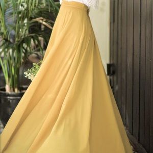 Amelia Full Yellow Maxi Skirt